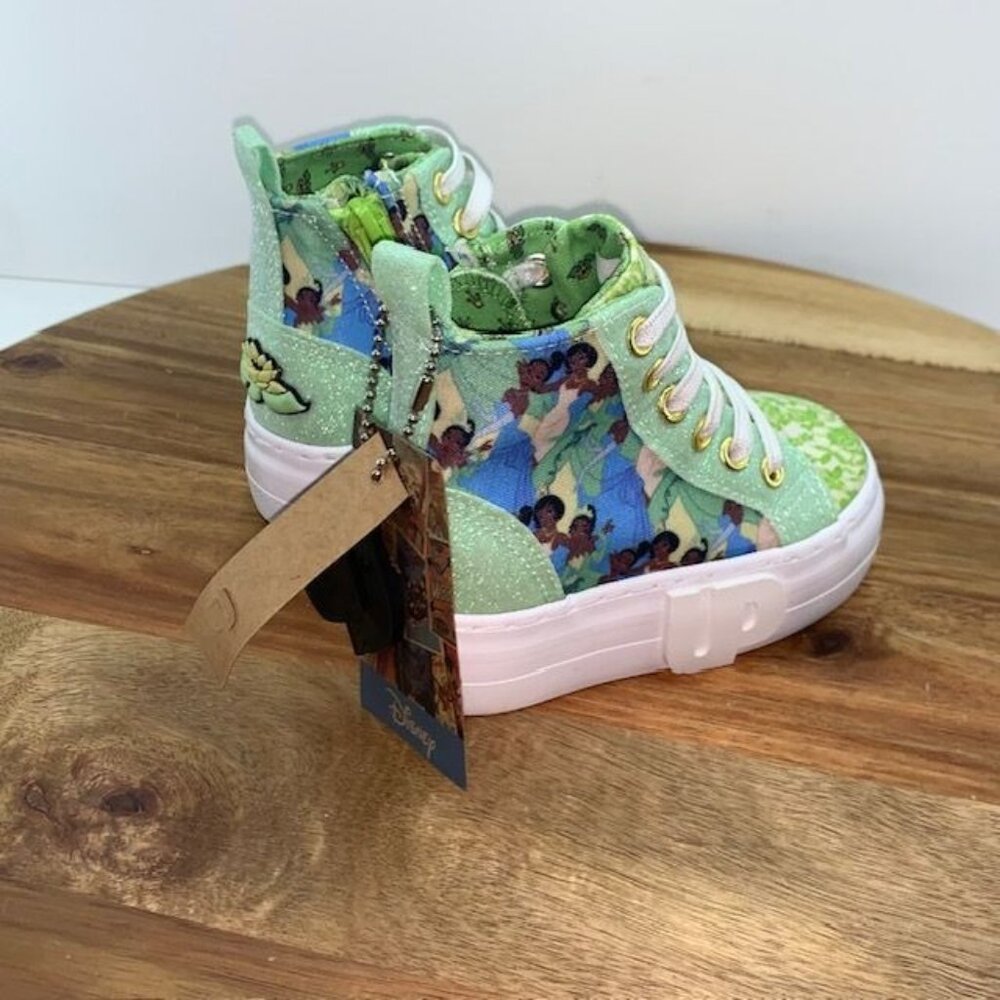 Ground Up Disney Princess and the Frog Tiana Hightop Side Zip Baby Shoes Size 6 - Picture 6 of 14